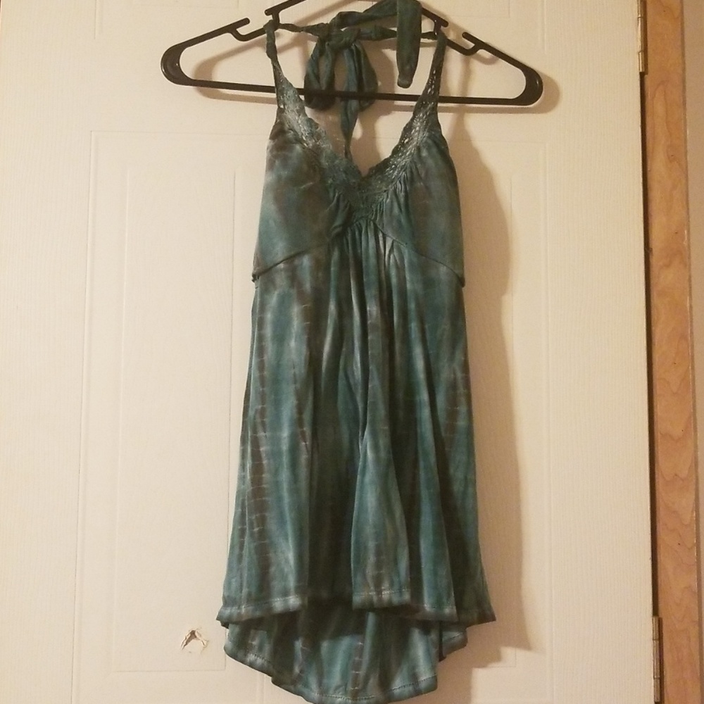 Candies blue tiedye halter top size M